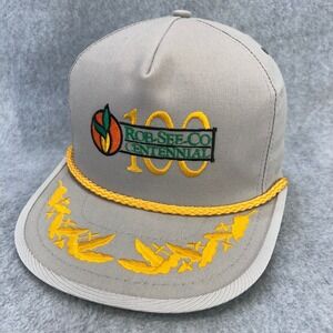 Rob-See-Co Centennial Mens Grey Kap King Trucker Hat Scrambled Eggs Vintage OSFA